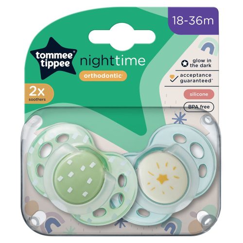 Tommee Tippee játszócumi CTN Night 2 db 18-36hó